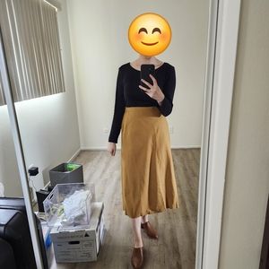 Mustard Midi Skirt